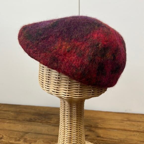 Handmade felted wool scally cap flat cap - Picture 1 of 7